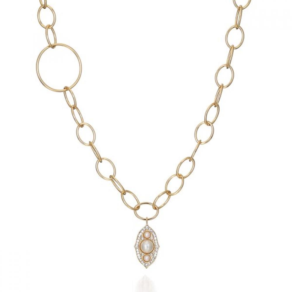 Tani By mineTani Kate Pearl Chain Necklace Ms1n200k