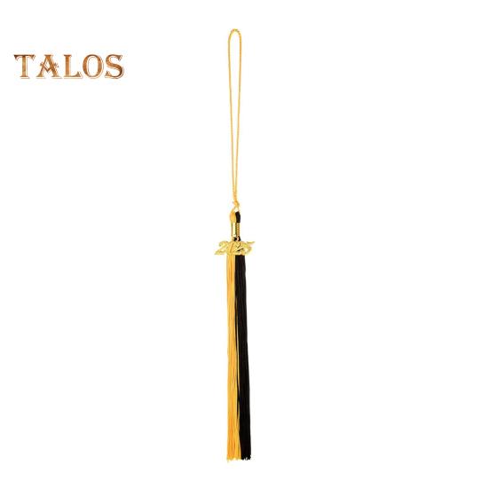 Кисточка для выпускного с подвеской 2025 года, в наличии разные цвета, стиль цветных блоков, длина 40 см, кисточка для рожка на выпускной для школьного сезона