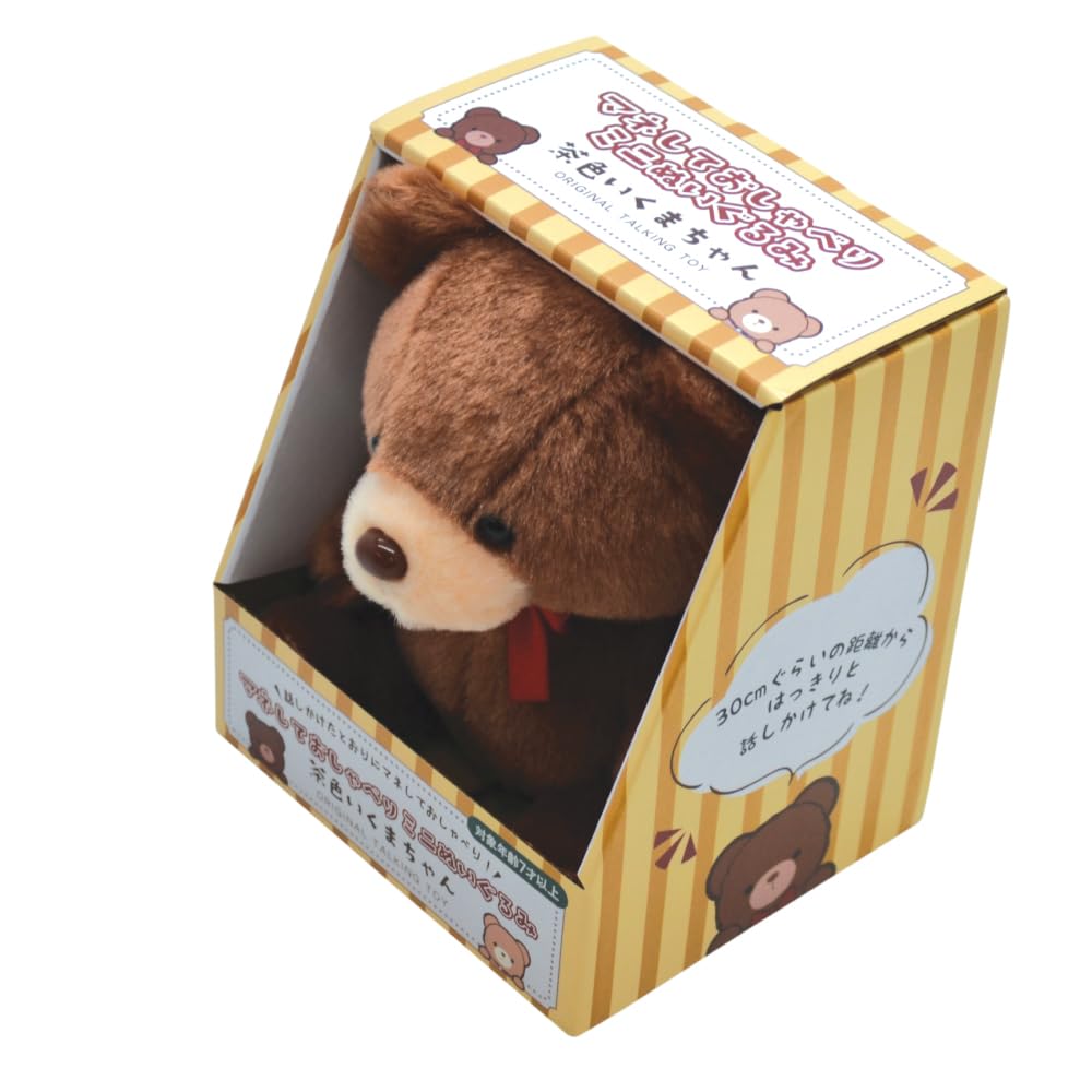 Ямани говорящая и имитирующая мини плюшевая игрушка бурый медведь прибл.. В13 x Ш12 x Г11см 12000