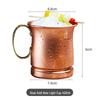 Медная кружка для Moscow Mule, нержавеющая сталь 304, чеканный дизайн, бокал для вина и коктейлей