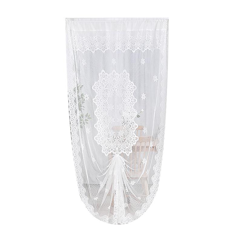 1Pc Pulling Curtain French Lace Fashion Insect Prevention Aesthetic Beauty Door Curtain Polyester Decorative Pattern