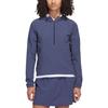 adidas Однотонная куртка с капюшоном и полумолнией, женские куртки, темно-синие HS8971
