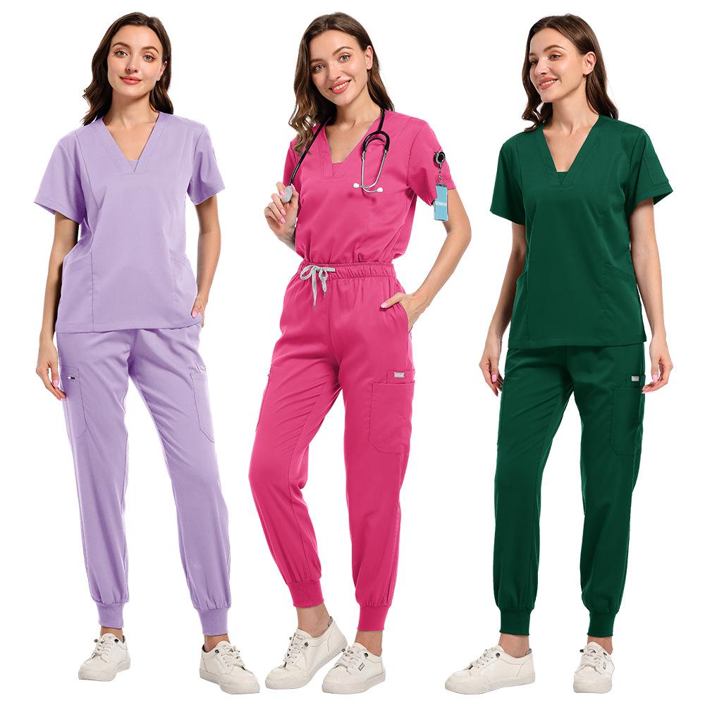 Unisex Quick-Dry Dental Scrub Suit - Nurse/Beautician Uniform Set