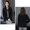 Fuzzy Cardigan Sweater for Women Imitation Mink Velvet Jacket Women Short Mohair Cardigan  Lapel Knitted Cardigan Sweaters with Pockets