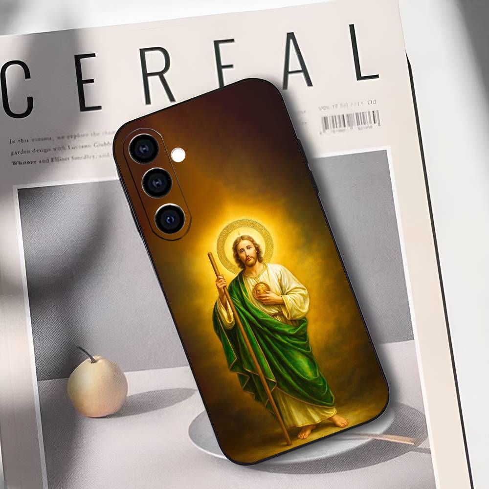 Judas the Loyal San Judas Tadeo Phone Case For Samsung Galaxy A73,A72,A71,A70,A53,A52,A51,Others Soft Black Cover