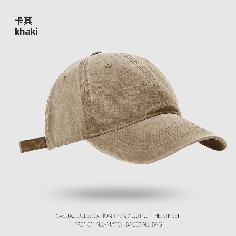 Big Head Circumference Washed Cap Cowboy Hat Children Retro Face Small Men Wide Brim Baseball Cap Tide