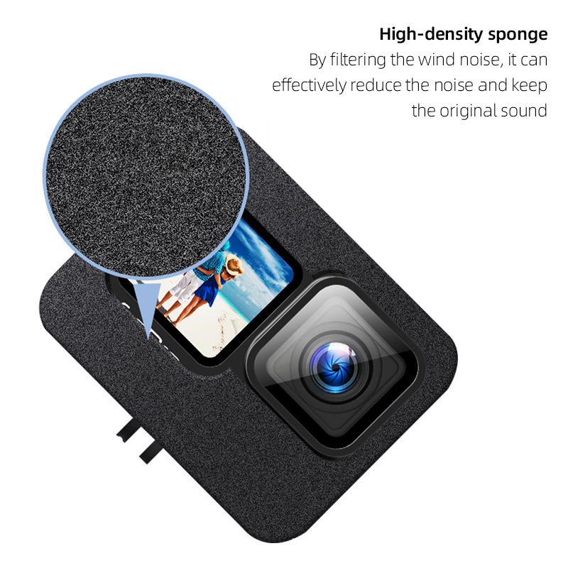 Губчатый чехол-ветерок, каркасный чехол, защита от ветра и шума, защита от ветра для экшн-камер Gopro Hero 13 12 11 10 9
