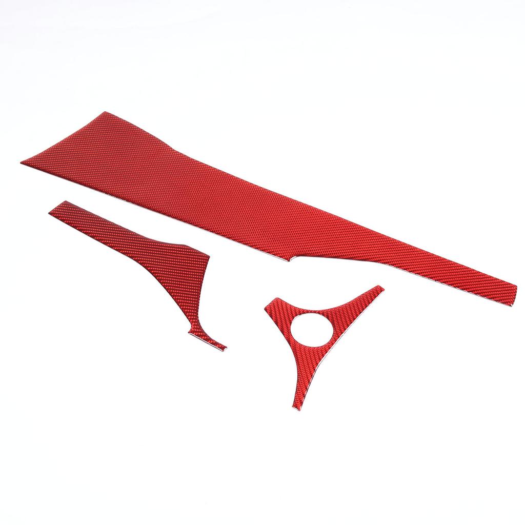 Red Carbon Fiber Dashboard Panel Trim Cover Sticker For Subaru Crosstrek 2024