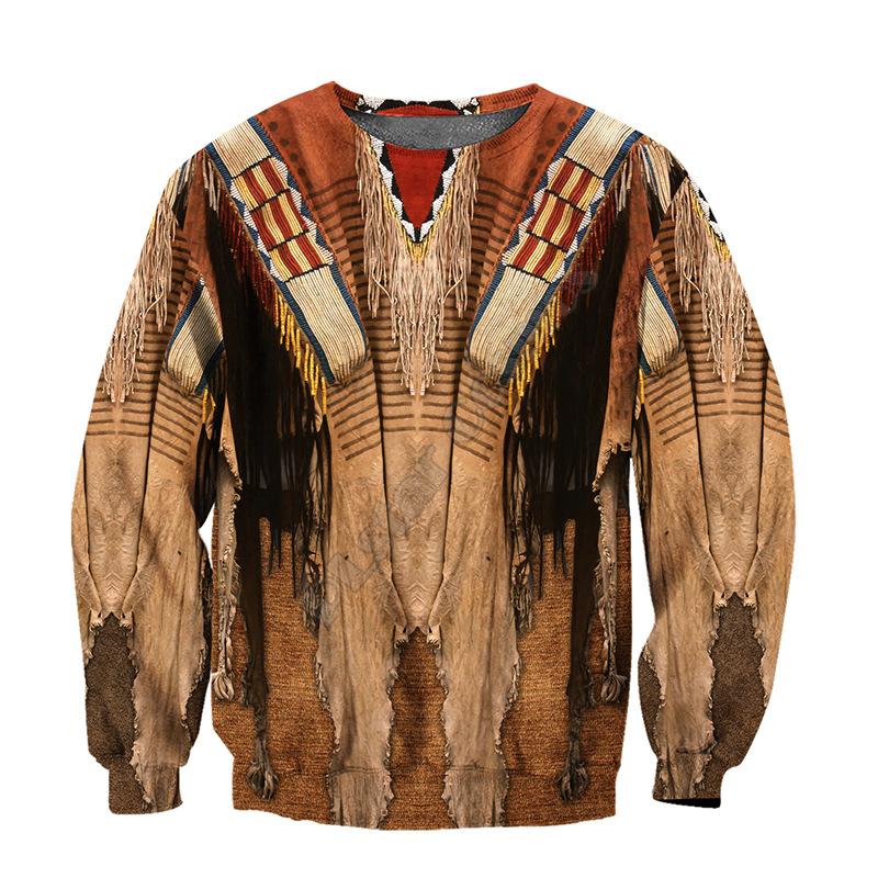 Весна Новая Мужская Толстовка Модная 3D Цифровая Свободная Повседневная С Круглым Вырезом Пуловер Топ