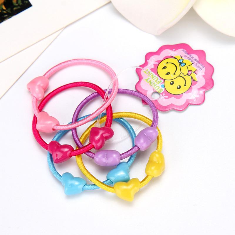 50pcs/Pack Cute Candy Colors Elastic Hair Rubber Band High Quality Ponytail Holder Headband Ties Gum