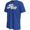 Спортивная одежда Just Do It Футболка с коротким рукавом с буквенным принтом и логотипом Мужские топы Королевского синего цвета AR5007-480