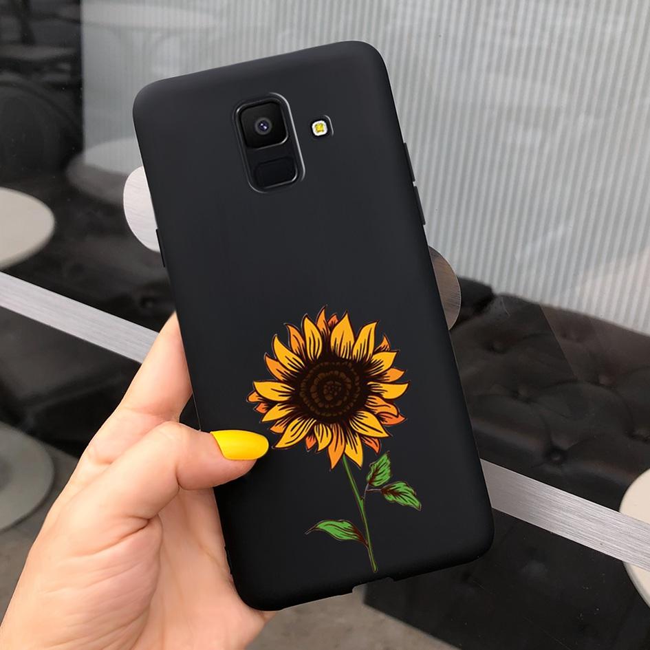 Для Samsung Galaxy A6 2018 Чехол SM-A600F Милый Подсолнух Астронавт Чехол для Телефона Для Samsung A6 Plus 2018 A6Plus A6+ SM-A605F Coque