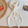 Fashion Floral Chiffon Scarf Removable Flower Soft Long Skinny Scarf Elegant DIY Tie Neckerchief Spring Summer