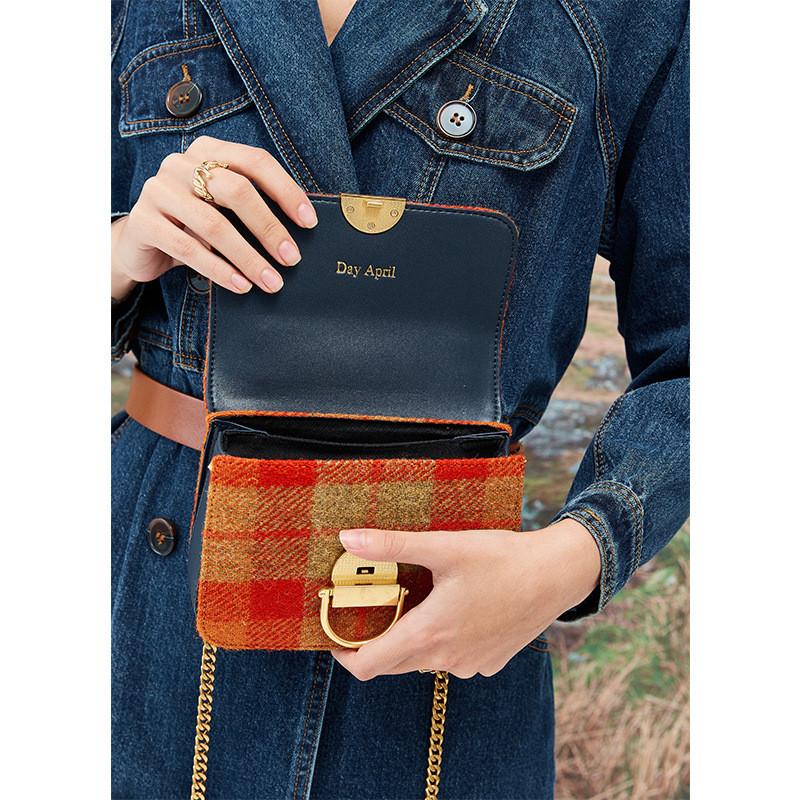 Стильная сумка-тоут из твида Харрис для женщин, большая вместимость, повседневная наплечная сумка