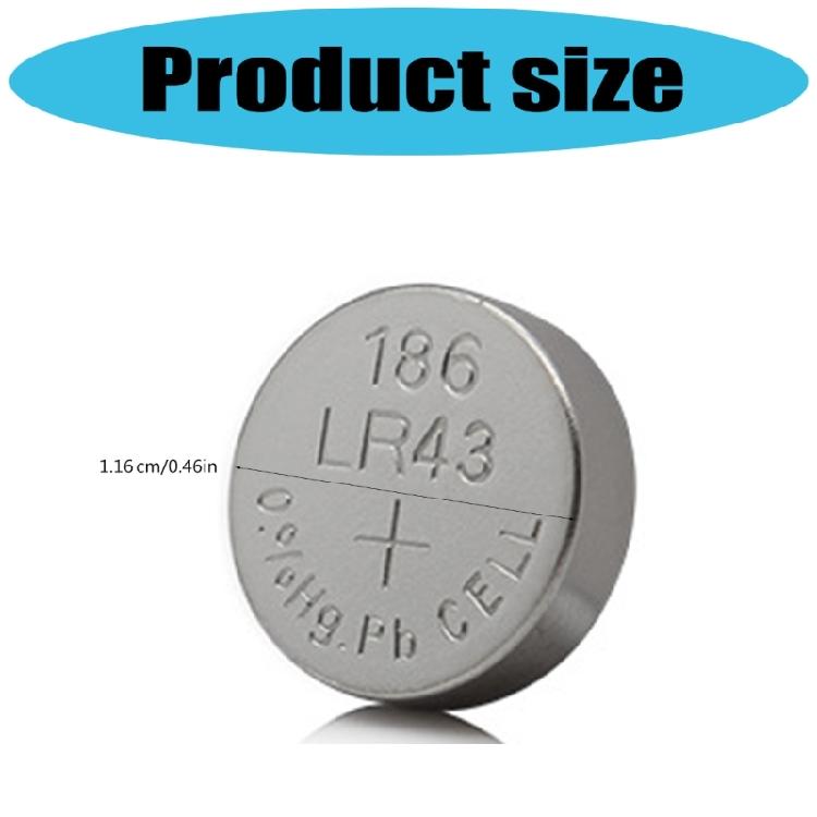 10Pcs AG12 LR43 Button Batteries 1.5V Alkaline Button Coin Battery for Toys Watches And More AG12/SR43W/SR43/386