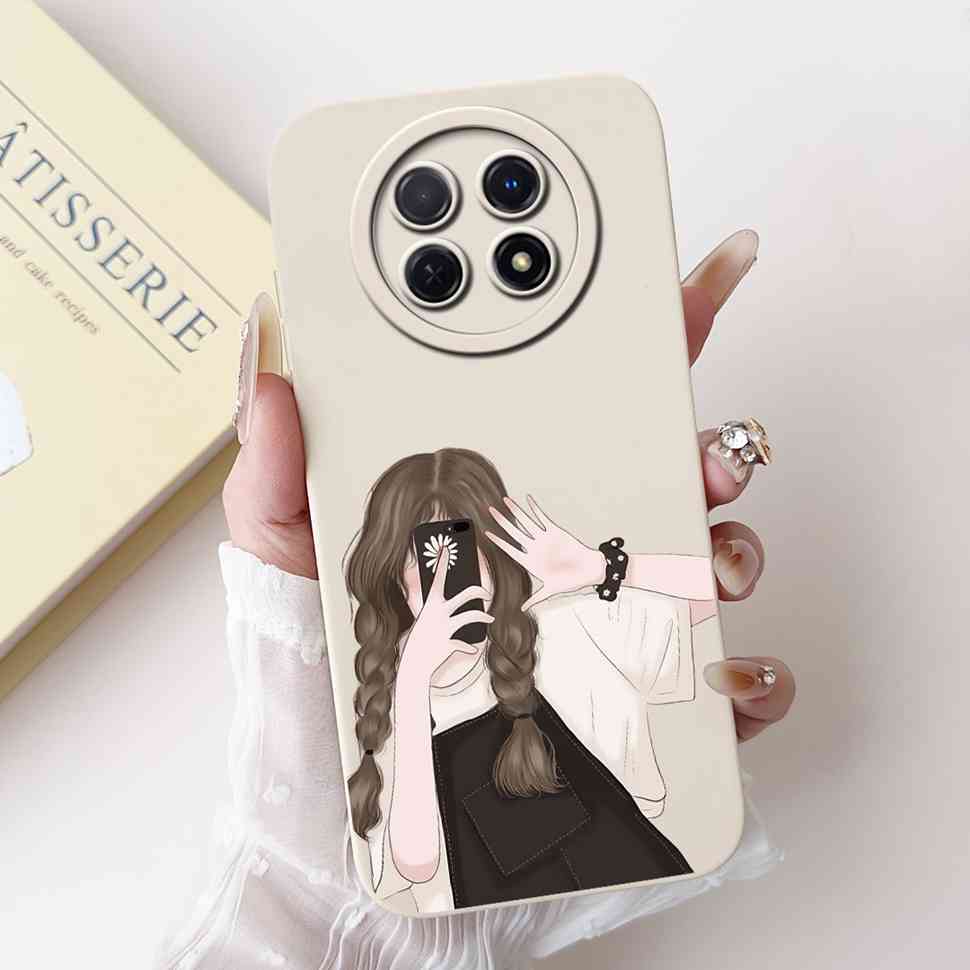 For Huawei nova Y91 Case STG-LX1 Cute Cartoon Rabbit Soft Silicone Cover For Huawei Enjoy 60X STG-AL00 6.95" Butterfly Shell