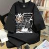 ZX Американский уличный бренд Мультяшный принт Парные короткие футболки Модные и повседневные Короткий рукав Уличные коты