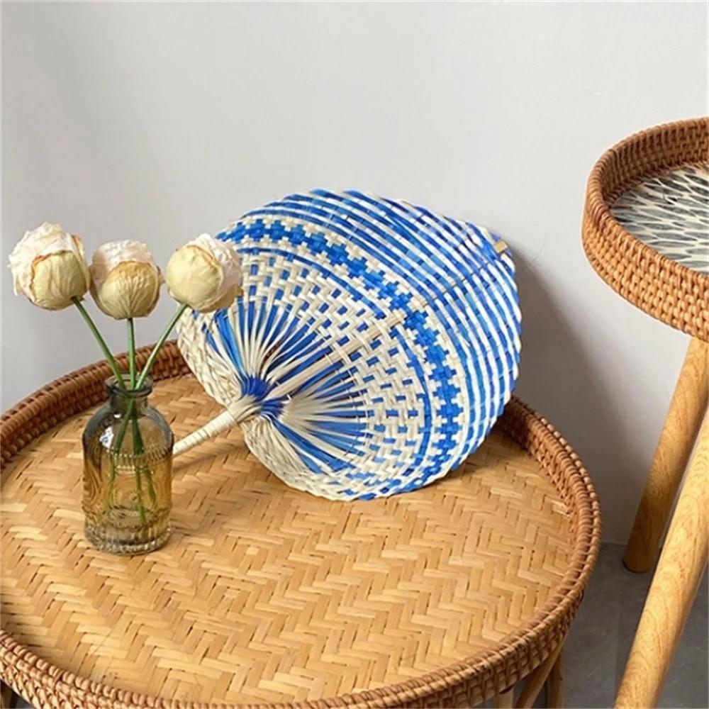 Traditional Fan Cattail-Leaf Fan Summer Cooling Hanging Fan Hand-Woven Fan  Living Room Decoration