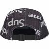 Supreme Jacquard Logos Denim Camp Cap Indigo
