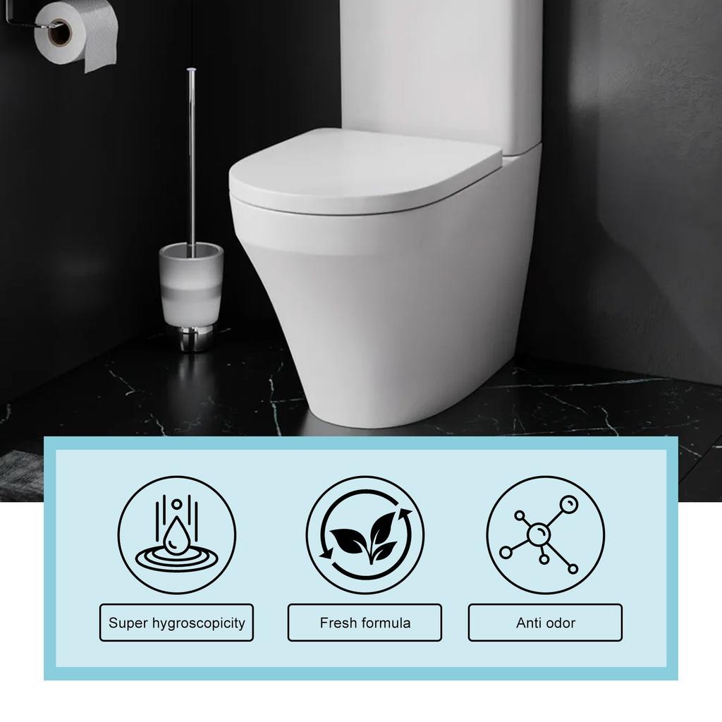 10x Toilet Brush Pads, Sufficient For About 30 Weeks Hygiene In The Bathroom