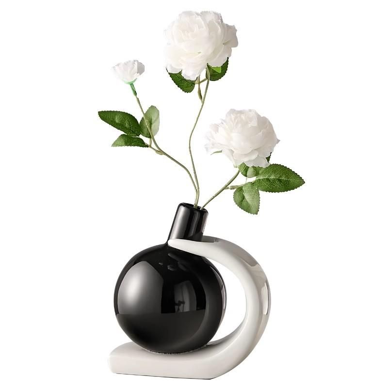 Minimalist Ceramic Desktop Dry Flower Vase, Minimalist Vase Decoration for TV Cabinets and Home Decor