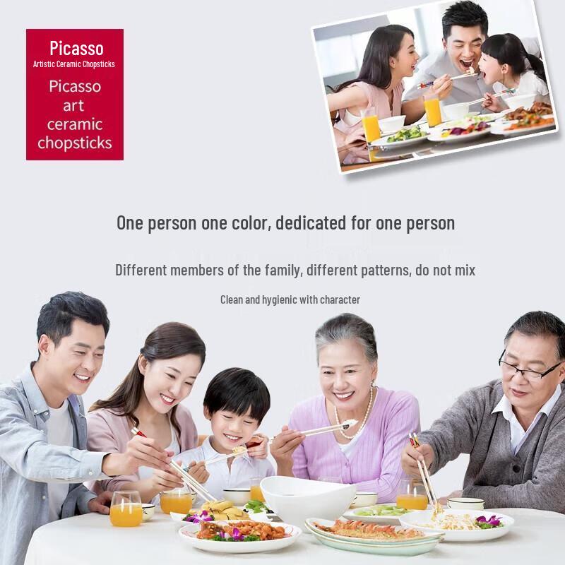 Picasso Chinese Ceramic Chopsticks Set