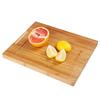 HANKEY Cutting Board, Natural Bamboo with Stand, Pizza Cutting Board, Kitchen Board, Round Cutting Board, Antibacterial (Square, 34*26cm)