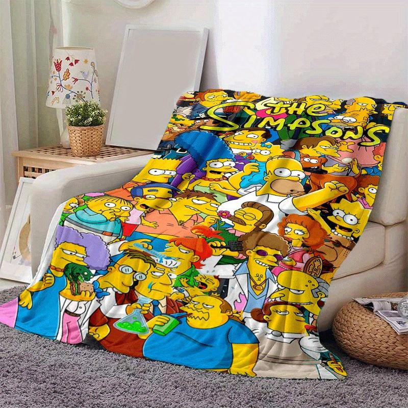 1pc The Simpsons (2) Printing Blanket - Soft, All-Season Throw for Living Room, Beroom,Personalize Gift with Aorable Cartoon esign