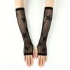 Star Fishnet Gloves Dark Ripped Hollow-Out Sleeves Punk Goth Mesh Long Arm Sleeves Half-Finger Accessories