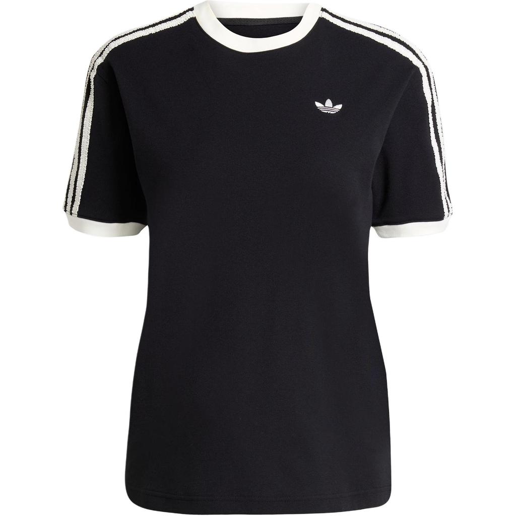 adidas Оригинальная футболка с оборками и тремя полосками KC8819