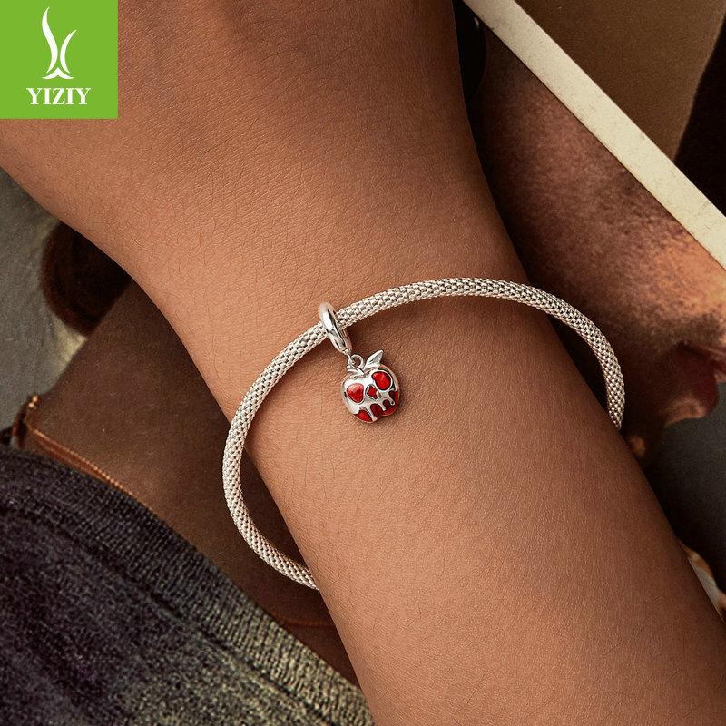 Серия Магия Отравленное Яблоко DIY Подвеска Аксессуары, Темный Ветер Серебро S925 Браслет с Бусинами