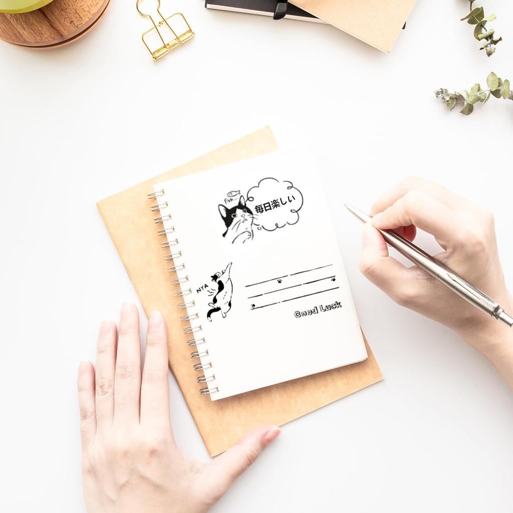 Seimeinoki Clear Set of Transparent for Planner Letter Handmade DIY for and Embossing Stamps, Cat, 3, Silicone, Stamps, Making, Decoration, Crafts,