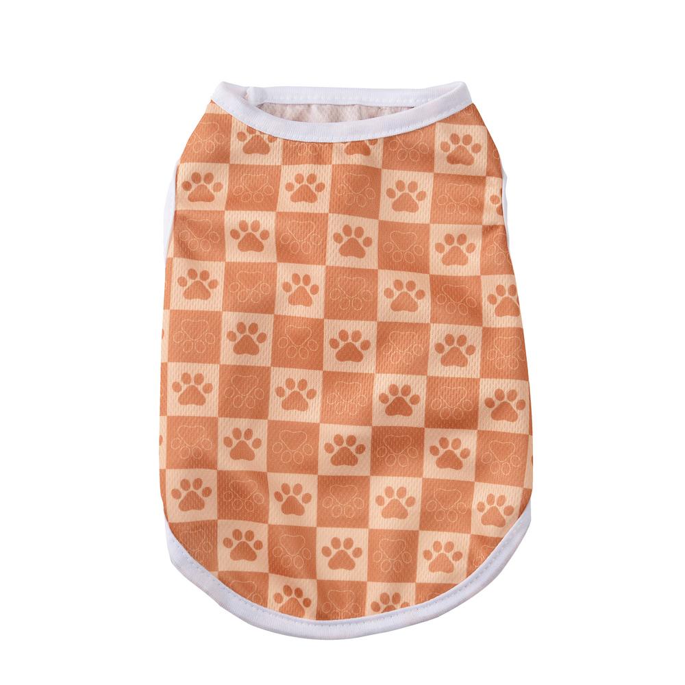 Dog Cat T-shirt Summer Breathable Vest Clothes For Small Medium Dogs Cats Soft Cozy Puppy Paw Prints Costume Chihuahua Pug Coat