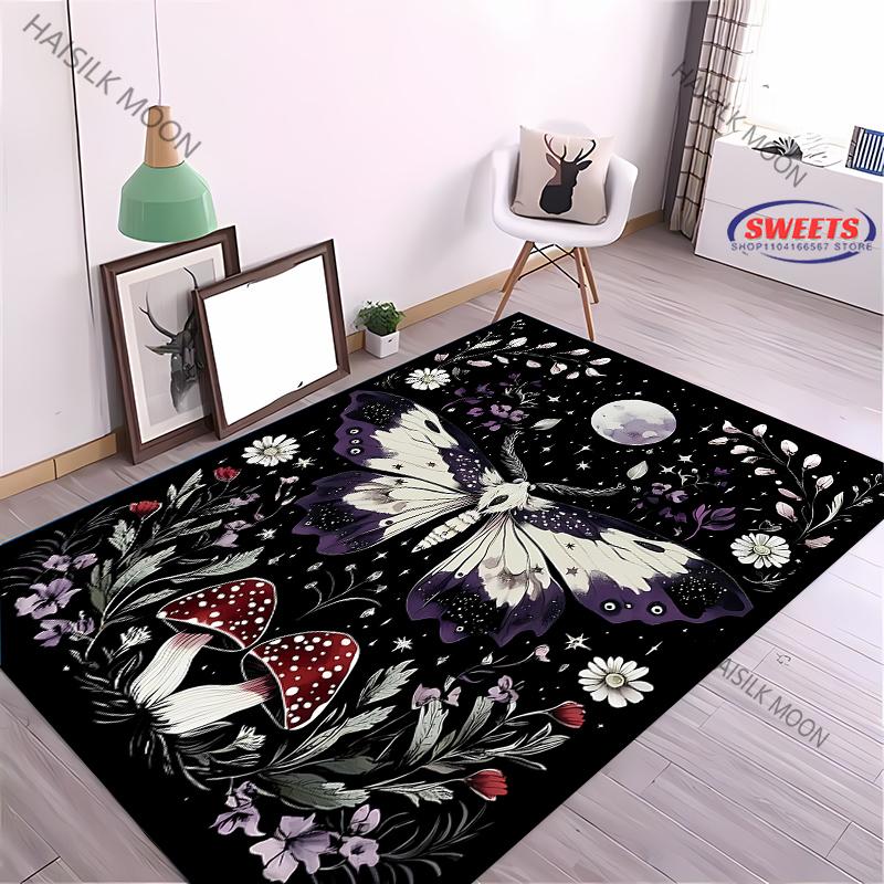 Роскошный ковер с цветочным принтом Солнце Луна для гостиной, спальни, придверный коврик, большой ковер для дивана, подарки на день рождения, Рождество, День благодарения