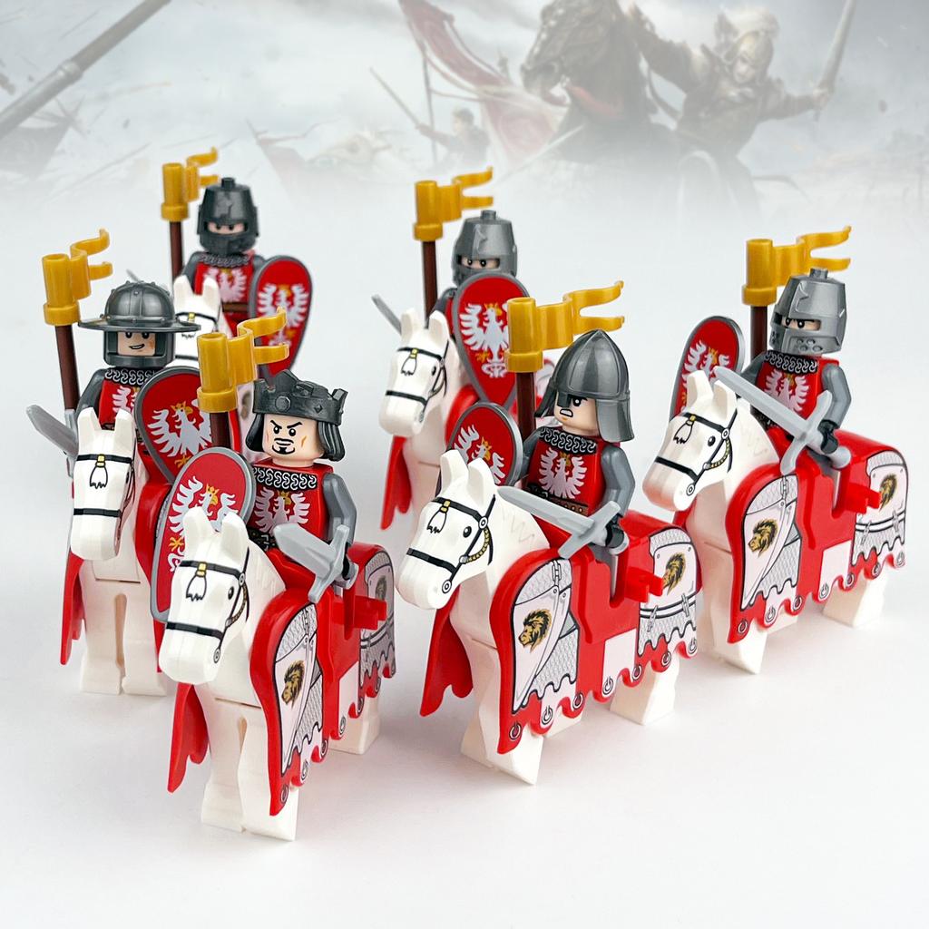 Horse Robe Team Blue Lion Red Lion Black Hawk 1604F Children'S Assembled Building Block Toy Board Accessories