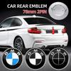 1 шт. 78 мм Задний значок-эмблема багажника Для BMW 51141970248 E53 E66 2 штифта Серебристая основа Алюминиевая наклейка Сине-белый Аксессуары