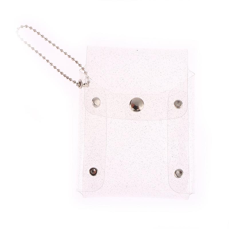 Мини-косметичка, симпатичная прозрачная косметичка с блестками, розовый брелок для ключей, косметичка-футляр