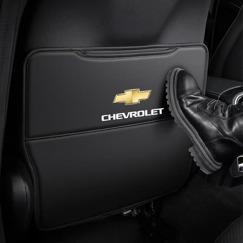 AABHK1 Auto Interiors For Chevrolet Spark Captiva Cruze Tracker Epica Car Seat Back Anti Kick Protectors Cover Mat Leather Seatback Pad