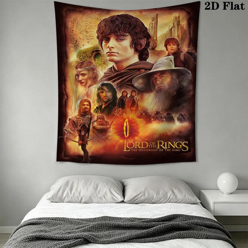 Hobbit Battle Five Armies Tapestry Fashion Print Wallmounted Background Wall Hanging Cloth Work Of Art Christmas Gift