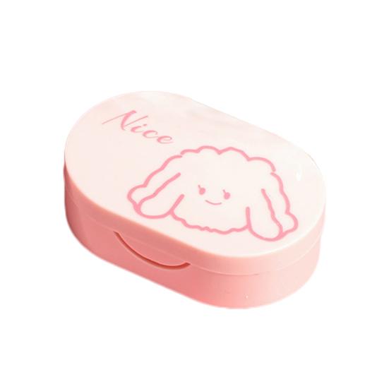 1 Set Contact Lenses Organizer Creative Lightweight Plastic Cute Easy To Carry Case for Girls