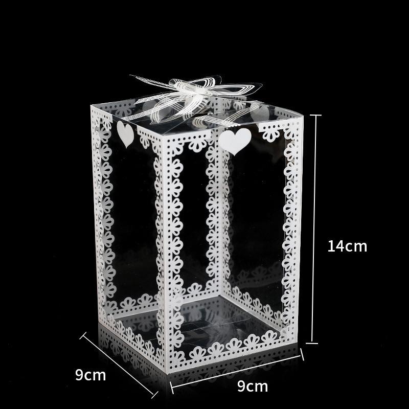 10 шт. Прозрачная ПВХ упаковочная коробка разных размеров Упаковка для шоколада/торта Принадлежности для вечеринки по случаю дня рождения