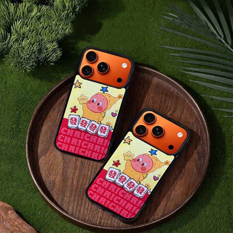 3D рельефный чехол для iPhone 14/13 Pro Max со звездой маджонга
