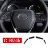Для Toyota Camry XV70 70 2018 2019 2020 2026 2026 2026 Нержавеющая сталь Декоративная наклейка на руль автомобиля Декоративная полоса Аксессуар для интерьера
