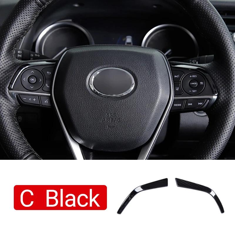 Для Toyota Camry XV70 70 2018 2019 2020 2026 2026 2026 Нержавеющая сталь Декоративная наклейка на руль автомобиля Декоративная полоса Аксессуар для интерьера