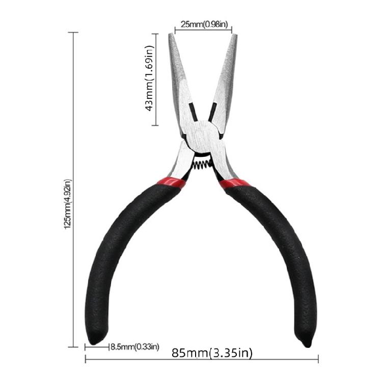 Lightweight and Flexible 5 inch Spring Loaded Needle Nose Pliers for Automotive Maintenance