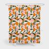 Mildew Proof Orange Peach Shower Curtain with Hook Bathroom Privacy Curtain  Dormitory