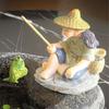 Bonsai Garden Resin Figure Micro-Landscape Miniatures Outdoor Sitting Statue