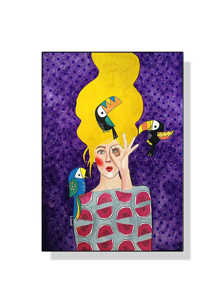 Абстрактный цветок женщина девушка волосы модный плакат холст живопись скандинавская настенная картина для современной гостиной украшения дома