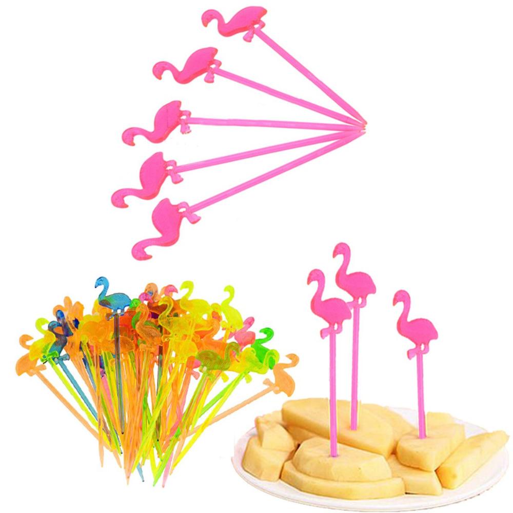 Экологичные Фламинго Декоративные Многоразовые Коктейльные Шпажки Закуски Шпажки Зубочистки Необычные Палочки