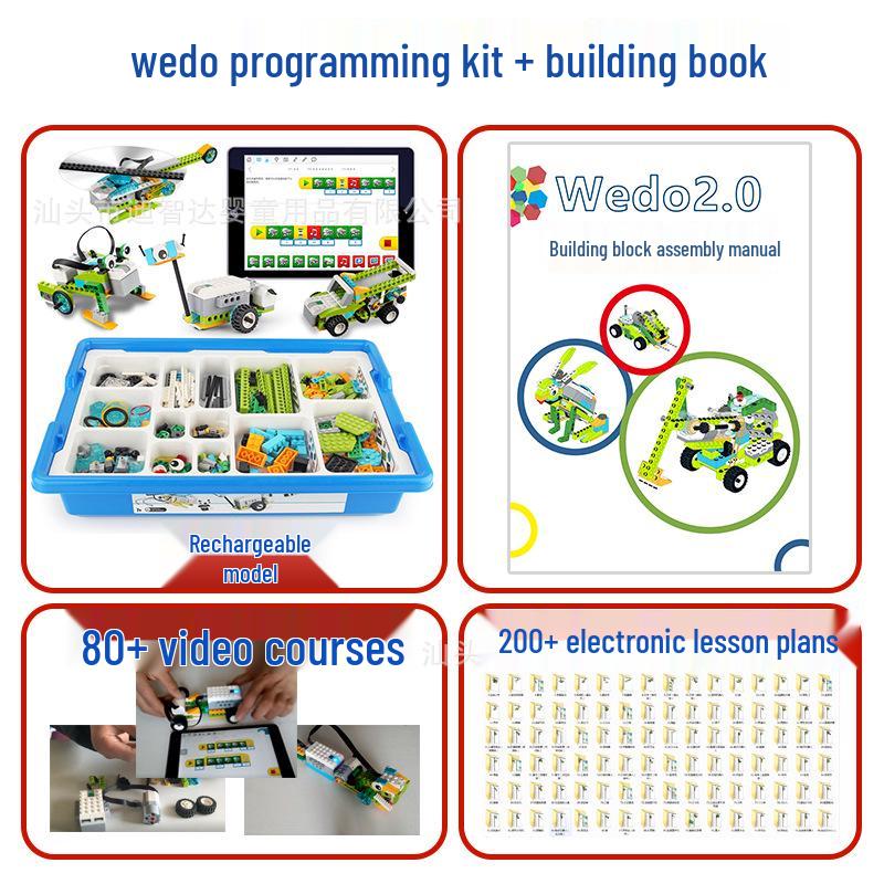 Программируемый робот LEGO-совместимый Wedo 2.0, обучающий набор для Scratch 3.0